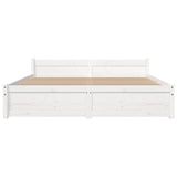 Bed Frame without Mattress White Solid Wood 140x200 cm 815045