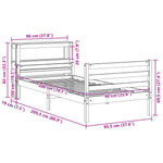 Bed Frame with Headboard without Mattress 90x200 cm 3305937