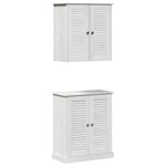 Bathroom Furniture Set with Shelf 2 pcs Brown 67.5 x 34 x 80 cm 3328540