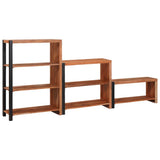 Bookshelf 3 pcs Brown 80 x 30 x 110 cm Solid Acacia Wood 3321523