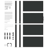 Garden Gate with Lock Black 110 x 205 cm Powder-Coated Steel 42015913