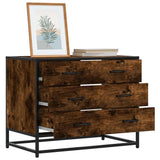 Drawer Cabinet Smoked Oak 70x41x56 cm Engineered Wood 849076