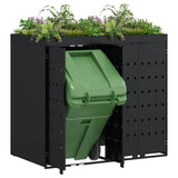 Wheelie Bin Storage for 2 Bins Black 136 x 77.5 x 121.5 cm 3394738