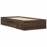 Bed Frame without Mattress Brown Oak 90x190 cm Single Engineered Wood 3295526