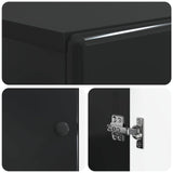 Toilet Cabinet BREDA Black 66 x 25.5 x 190 cm Engineered Wood 897576