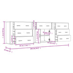 Sideboards 3 pcs Grey Sonoma Engineered Wood 3185429