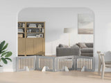 Dog Gate with Stands 4 pcs Grey Sonoma 80 x 60 cm 892136