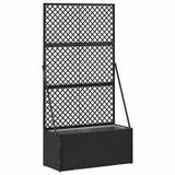 Garden Trellis Planter Black 70 x 30 x 135 cm Metal 366616