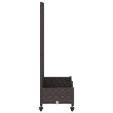 Garden Planter with Trellis&Wheels Brown 80 x 40 x 131.5 cm PP 3422964