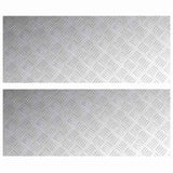 Stair Tread Rectangular 2 pcs Silver 100 x 40 cm Aluminium 4104339