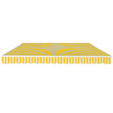 Folding Awning Manual Operated 400 cm Yellow/White 275574