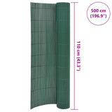 Double-Sided Garden Fence 110x500 cm Green 317162