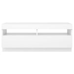 ZNTS TV Cabinet with LED Lights White 100x35x40 cm 804454