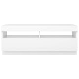 ZNTS TV Cabinet with LED Lights White 100x35x40 cm 804454