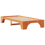 Bed Frame Wax Brown 90 x 190 cm Solid Pine Wood 872970