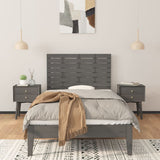 Wall Headboard Grey 96x3x63 cm Solid Wood Pine 824725
