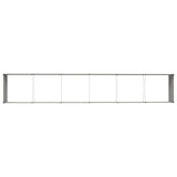 Planter Ivory 580 x 100 x 45 cm Galvanised Steel 42018123