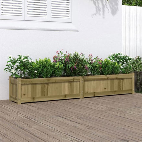 Garden Planter 180x31x31 cm Impregnated Wood Pine 837502