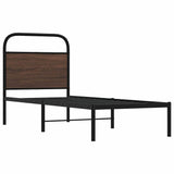 Bed Frame Without Mattress 75x190 cm Small Single Brown Oak Engineered Wood 4100297