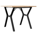 ZNTS Dining Table Y-Frame 90x90x75.5 cm Solid Wood Pine and Steel 3282784