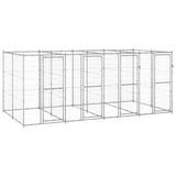 Outdoor Dog Kennel Galvanised Steel 9.68 m 3082284