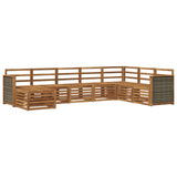 Outdoor Sofa Set 6 pcs Natural Solid Acacia Wood 3384705