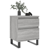 Bedside Cabinets 2 pcs Grey Sonoma 40x35x50 cm Engineered Wood 830697