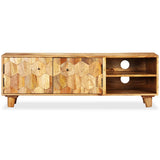 TV Cabinet Natural Mango Wood Solid Mango Wood 118 x 35 x 40 cm 245136