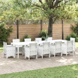 Garden Table White 350 x 100 x 74 cm Poly Rattan 3378526