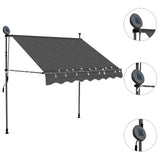 Manual Retractable Awning with LED 150 cm Anthracite 145863