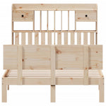 ZNTS Bookcase Bed without Mattress 120x200cm Solid Wood Pine 3322690