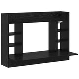 Wall-Mounted Desk Black oak Engineered wood 105 x 48 x 75 cm 869194