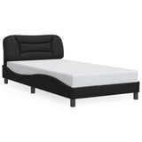 Bed Frame with LED without Mattress "Hvar" Black 100x200 cm 3213913