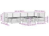 Outdoor Sofa Set 7 pcs White Polyester 3392134
