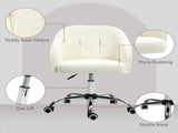 46-56 cm Teddy Fleece Office Chair - Cream T3398P377440