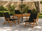High Back Chair Cushion GEMERT 4 pcs 100% Polyester Black 946081