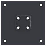 Post Bases Square 12 pcs Anthracite 51x51 mm Powder-coated Steel 42000021