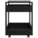 Desk Trolley Black Oak 60 x 45 x 60 cm Engineered Wood 881005