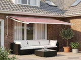 Awning Replacement Fabric Red and White 350 x 250 cm Polyester 3444308