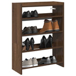 ZNTS Shoe Rack Brown Oak 60x25x81 cm Engineered Wood 859884