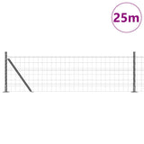 Welded Wire Fence with Concrete Base 25 x 0.4 m 3350946