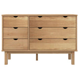 Drawer Cabinet OTTA 111x43x73.5cm Solid Wood Pine 348585