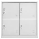 Locker Cabinets 2 pcs Light Grey 90x45x92,5 cm Steel 3095223