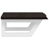 Basin Shelf Wall Mounted Steel and Solid Wood Oak 3302582