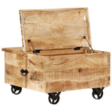 Coffee Table Rough Mango Wood 70x70x40 cm 243979