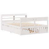 Bed Frame without Mattress White 120x200 cm Solid Wood Pine 3307126