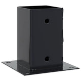 Post Bases Square 12 pcs Anthracite 81x81 mm Powder-coated Steel 42000027