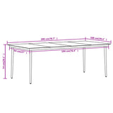 9 Piece Garden Dining Set Black 3099208