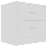 Bedside Cabinets 2 pcs White 40x30x40 cm Engineered Wood 801036