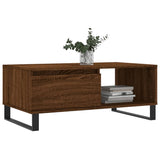 Coffee Table Brown Oak 90x50x36.5 cm Engineered Wood 830579